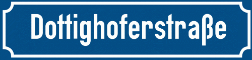 Straßenschild Dottighoferstraße zum kostenlosen Download