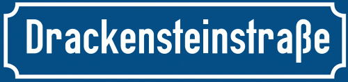 Straßenschild Drackensteinstraße