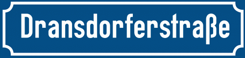 Straßenschild Dransdorferstraße