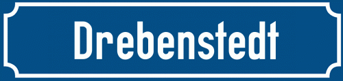 Straßenschild Drebenstedt