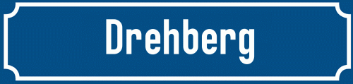 Straßenschild Drehberg