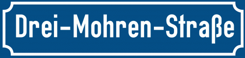 Straßenschild Drei-Mohren-Straße