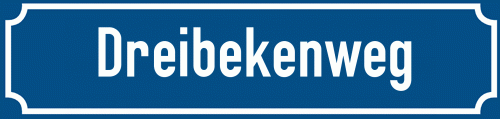 Straßenschild Dreibekenweg zum kostenlosen Download