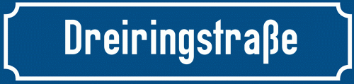 Straßenschild Dreiringstraße