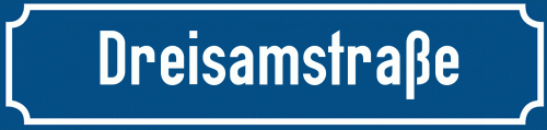 Straßenschild Dreisamstraße zum kostenlosen Download