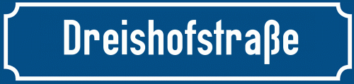 Straßenschild Dreishofstraße zum kostenlosen Download