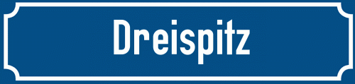 Straßenschild Dreispitz