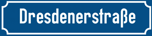Straßenschild Dresdenerstraße zum kostenlosen Download