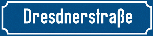 Straßenschild Dresdnerstraße zum kostenlosen Download
