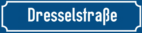 Straßenschild Dresselstraße