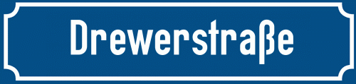 Straßenschild Drewerstraße
