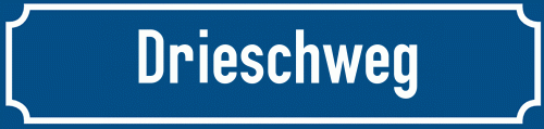 Straßenschild Drieschweg