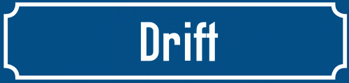 Straßenschild Drift