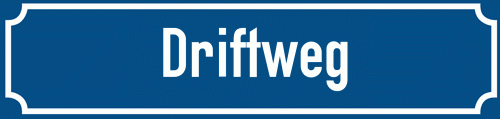 Straßenschild Driftweg zum kostenlosen Download