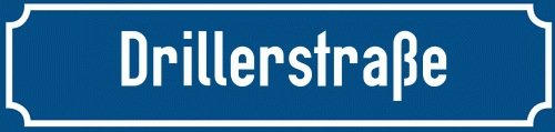 Straßenschild Drillerstraße