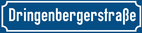 Straßenschild Dringenbergerstraße