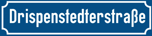 Straßenschild Drispenstedterstraße