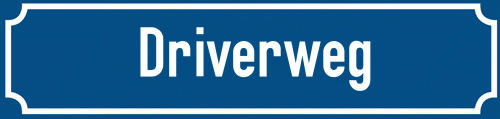 Straßenschild Driverweg