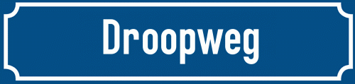 Straßenschild Droopweg