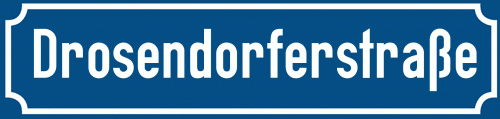 Straßenschild Drosendorferstraße