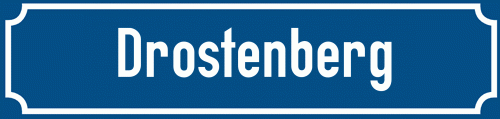 Straßenschild Drostenberg