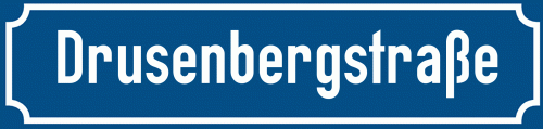 Straßenschild Drusenbergstraße