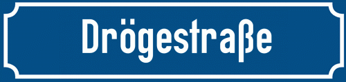 Straßenschild Drögestraße