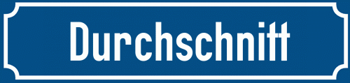 Straßenschild Durchschnitt zum kostenlosen Download