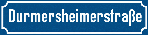 Straßenschild Durmersheimerstraße