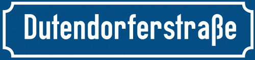 Straßenschild Dutendorferstraße