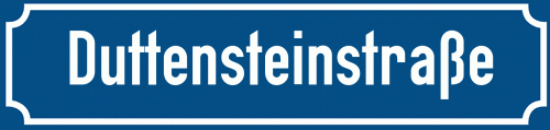 Straßenschild Duttensteinstraße