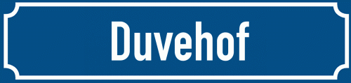 Straßenschild Duvehof
