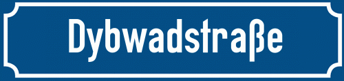 Straßenschild Dybwadstraße