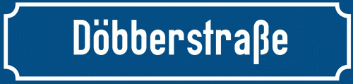 Straßenschild Döbberstraße