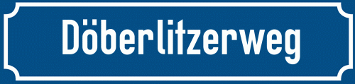 Straßenschild Döberlitzerweg zum kostenlosen Download