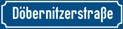 Straßenschild Döbernitzerstraße