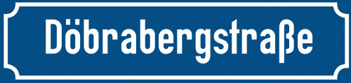 Straßenschild Döbrabergstraße