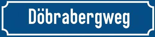 Straßenschild Döbrabergweg zum kostenlosen Download