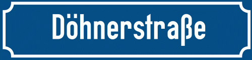 Straßenschild Döhnerstraße