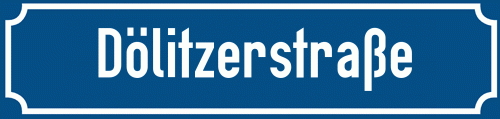 Straßenschild Dölitzerstraße