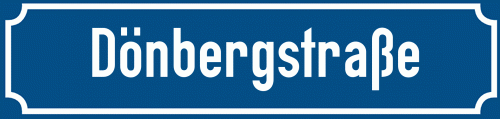 Straßenschild Dönbergstraße