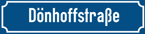 Straßenschild Dönhoffstraße