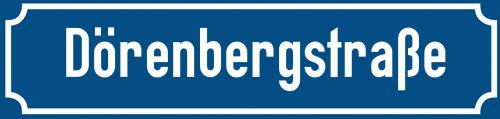 Straßenschild Dörenbergstraße