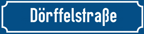 Straßenschild Dörffelstraße zum kostenlosen Download
