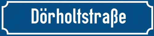 Straßenschild Dörholtstraße