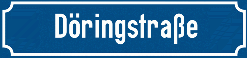 Straßenschild Döringstraße