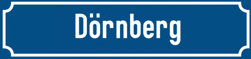 Straßenschild Dörnberg
