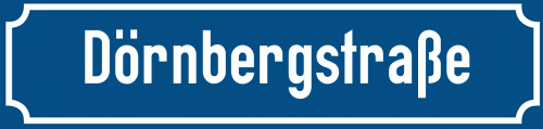 Straßenschild Dörnbergstraße zum kostenlosen Download