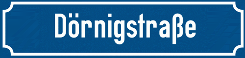Straßenschild Dörnigstraße