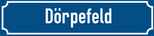 Straßenschild Dörpefeld